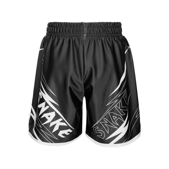 iiniim Kids Boys Muay Thai Shorts Boxing Kickboxing MMA Training Trunk Satin Fight BJJ Grappling Shorts Bottoms Type L 3-4