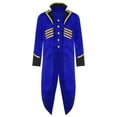 thumbnail image 1 of iiniim Kids Boys Girls Medieval Steampunk Tailcoat Princess Renaissance Tuxedo Jacket Halloween Party Dress Up Royal Blue 10, 1 of 7