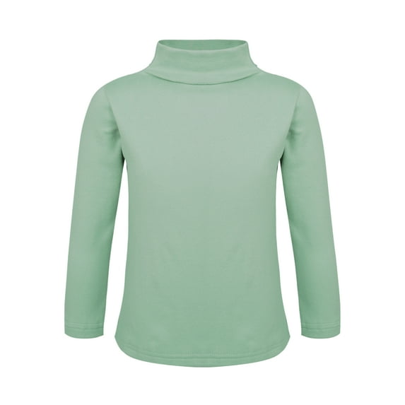 iiniim Kids Boys Girls Plain Mock Neck Base Layer Tops Lounge Daily Underwear Outdoor Warm T-shirts