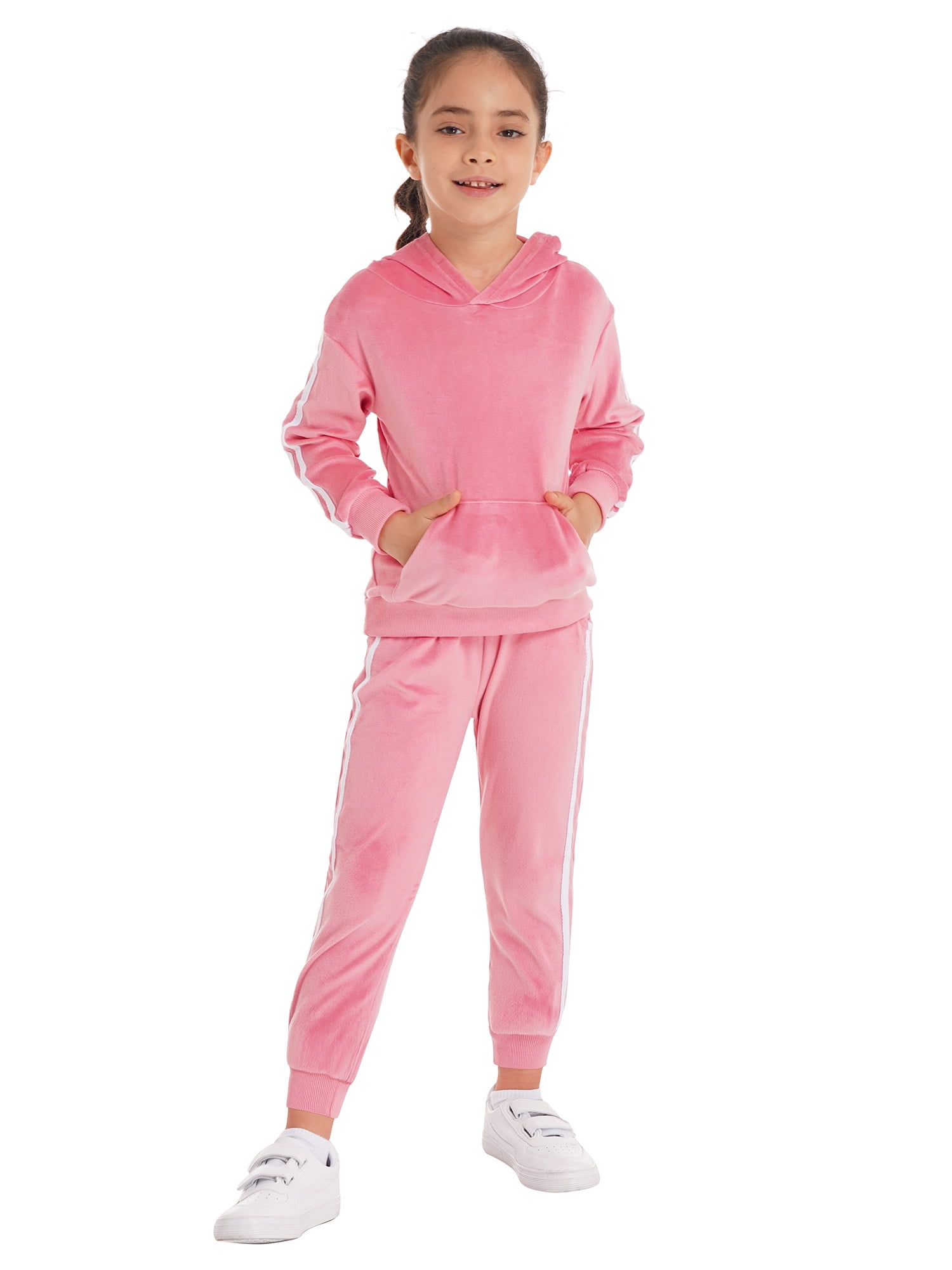 iiniim Kids Boys Girls Velour Tracksuit Sweatsuits Athletic Hoodie