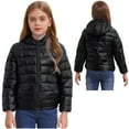 thumbnail image 1 of iiniim Kids Boys Girls Winter Coats Windproof Lightweight Puffer Jacket Down Coat Outerwear 3-16 A Black 7-8, 1 of 7