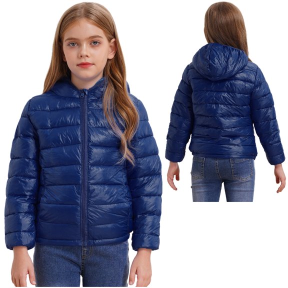 iiniim Kids Boys Girls Winter Coats Windproof Lightweight Puffer Jacket Down Coat Outerwear 3-16 Dark Navy 3-4