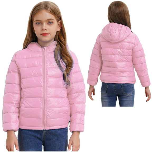 iiniim Kids Boys Girls Winter Coats Windproof Lightweight Puffer Jacket Down Coat Outerwear 3-16 Pink 3-4