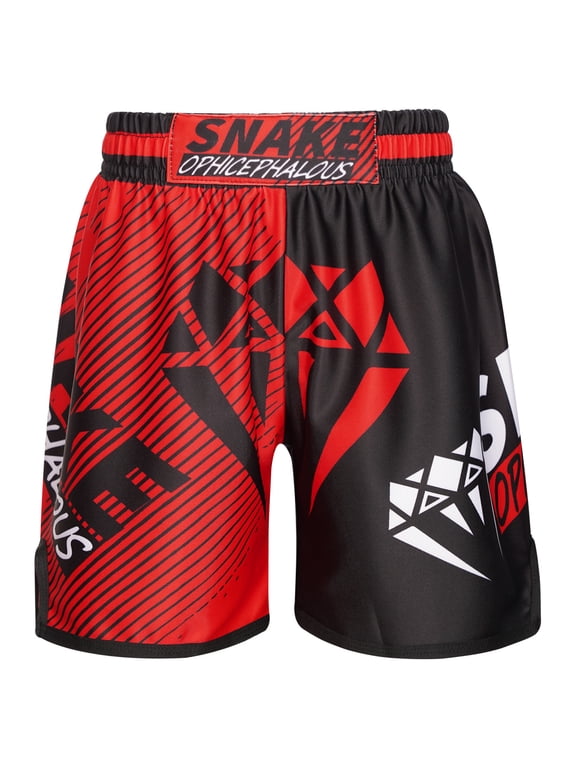 Kids Boys Muay Thai Shorts Boxing Kickboxing MMA Training Trunk Satin Fight BJJ Grappling Shorts Bottoms A Type C 11-12