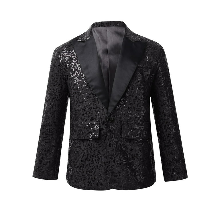 Black sparkly tuxedo clearance jacket