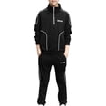 thumbnail image 1 of iiniim Kids Boys Two Pieces Tracksuits Sweat Suit Long Sleeve Pullover Sweatshirt Sweatpants Activewear Black 10-11, 1 of 7