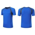 thumbnail image 1 of iiniim Kids Boys UPF50+ Rashguard Swim Shirt Short Sleeve Swimming Tops Sun Protection Quick-Dry Athletic T-Shirt Blue 11-12, 1 of 3