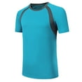 thumbnail image 1 of iiniim Kids Boys UPF50+ Rashguard Swim Shirt Short Sleeve Swimming Tops Sun Protection Quick-Dry Athletic T-Shirt Sky Blue 7-8, 1 of 4