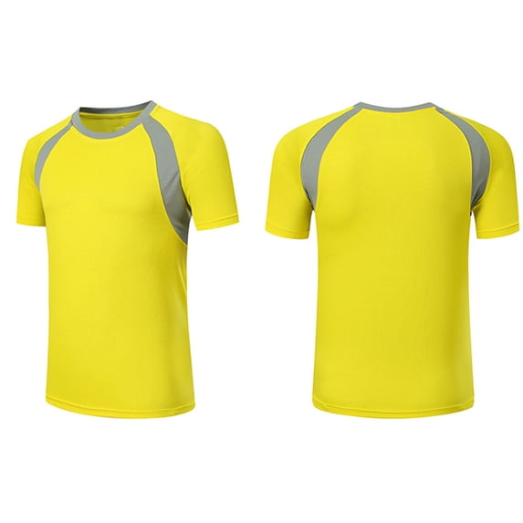iiniim Kids Boys UPF50+ Rashguard Swim Shirt Short Sleeve Swimming Tops Sun Protection Quick-Dry Athletic T-Shirt Yellow 7-8