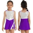 thumbnail image 1 of iiniim Kids Child Girls Cheerleading Halloween Dance Outfits Sports Dress and Booty Shorts Set, 1 of 7