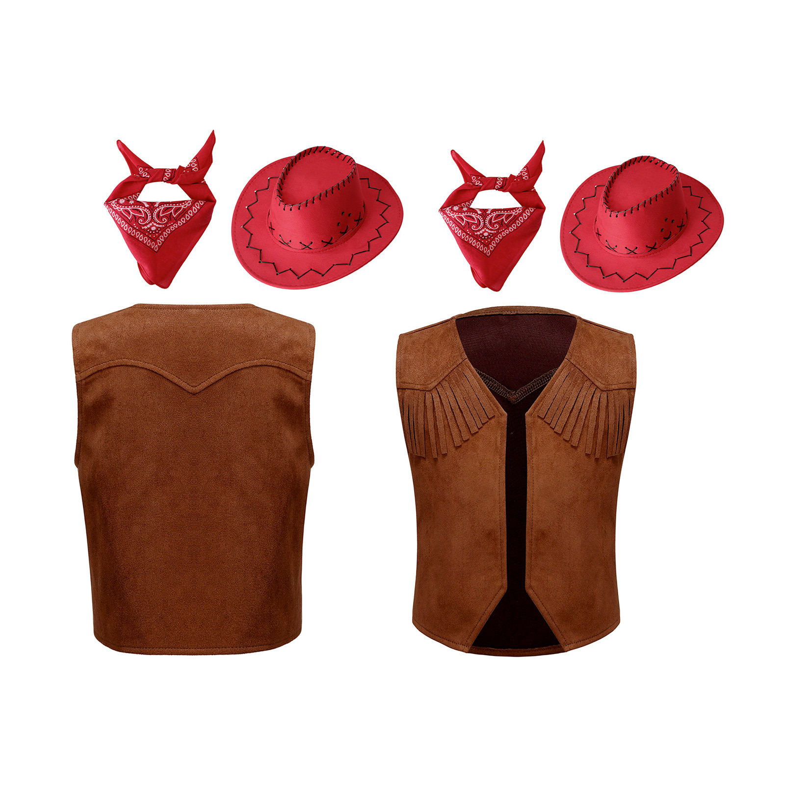 Pantalon Cowboy Homme à Franges | Costume Western Soirée | Pour Halloween, Carnaval Et Fêtes Déguisées - 12