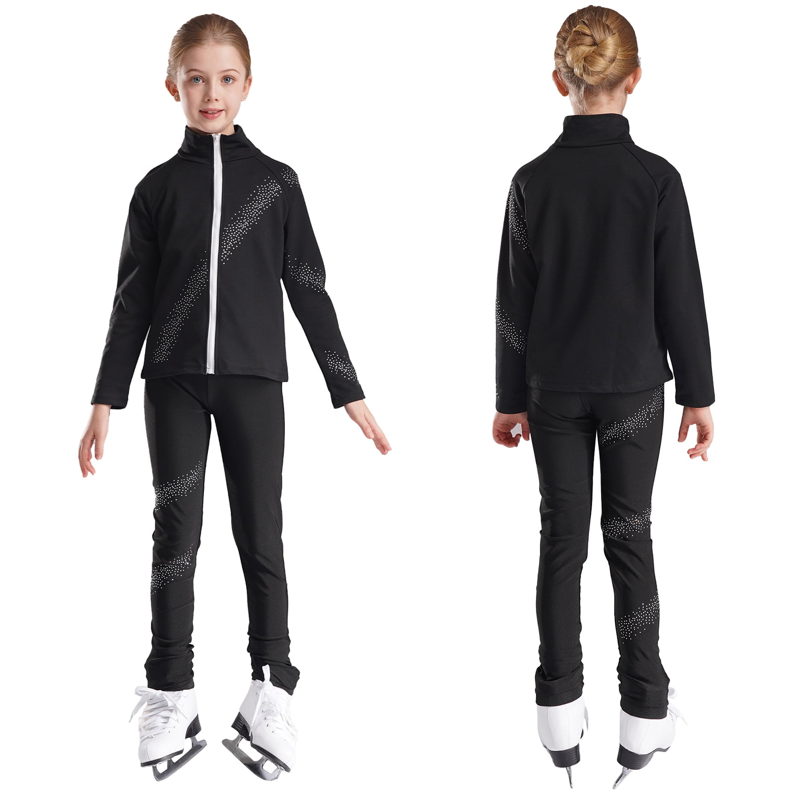 iiniim Kids Figure Skating Training Ice Skating Suit Trakcsuit 