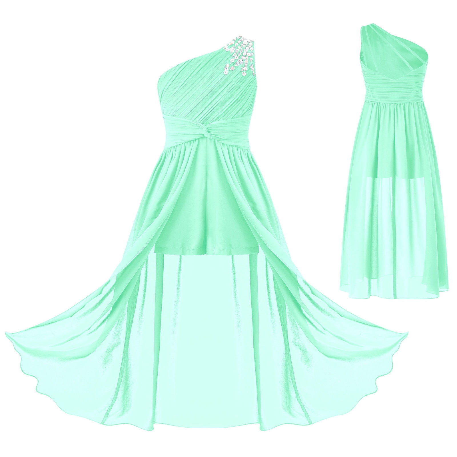 slim fit dress slacks Mint Breeze Gown | Liylah main image 0