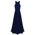 thumbnail image 1 of iiniim Kids Flower Girl Elegant Lace Bodice Halter Maxi Dress Sleeveless Backless Wedding Bridesmaid Party Gown, 1 of 7
