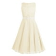 thumbnail image 1 of iiniim Kids Flower Girls Dress Lace Chiffon Sequins Rhinestone Bridesmaid Wedding Formal Party Size 2-16 Beige 2, 1 of 7