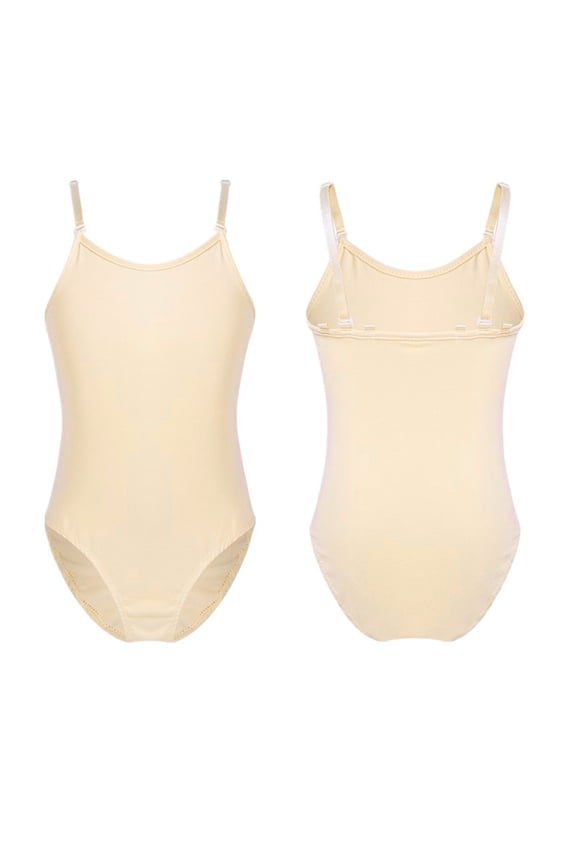 Kids Girl's Ballet Dance Gymnastics Camisole Leotard Sports Tank Tops Nude 15-16