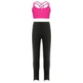thumbnail image 1 of iiniim Kids Girls 2 Pieces Tracksuits Camisole Tank Top Sport Bras with Athletic Leggings Set Activewear Size 6-14 Rose 6, 1 of 7