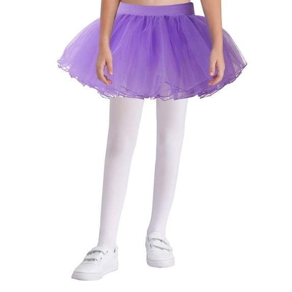 iiniim Kids Girls 4 Layers Tulle Tutu Skirt Ballerina Ballet Tutus Dress Festival Party Performance Costume