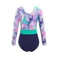 thumbnail image 1 of iiniim Kids Girls Athletic Sport Gymnastic Leotard Dance Unitard Floral Long Sleeve Bodysuit Jumpsuit, 1 of 7