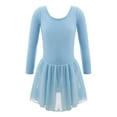 thumbnail image 1 of iiniim Kids Girls Ballet Dance Dress Gymnastic Bodysuit Long Sleeve T-Shirt Top with Skirt Age 2-12, 1 of 7