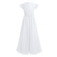 thumbnail image 1 of iiniim Kids Wedding Flower Girls Junior Bridesmaid Princess Chiffon Long Dress Party Ball Gown White 8, 1 of 7