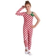 thumbnail image 1 of iiniim Kids Girls Candy Cane Christmas Costume Striped One Piece Bodysuit Ballet Dance Gymnastic Leotard Size 6-16 A Red 10, 1 of 7
