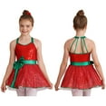 thumbnail image 1 of iiniim Kids Girls Christmas Costume Shiny Sequined Ballet Dance Ice Skating Leotard Dress Size 4-16 Red 12, 1 of 7