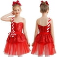 thumbnail image 1 of iiniim Kids Girls Christmas Elf Candy Cane Sequins Ballet Tutu Dance Dress Holiday Party Dress Up Red 8, 1 of 7