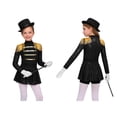 thumbnail image 1 of iiniim Girls Circus Ringmaster Jumpsuit Shiny Sequins Performance Leotard Dress Magician Outfits Black 16, 1 of 7