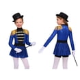 thumbnail image 1 of iiniim Girls Circus Ringmaster Jumpsuit Shiny Sequins Performance Leotard Dress Magician Outfits Blue 10, 1 of 7