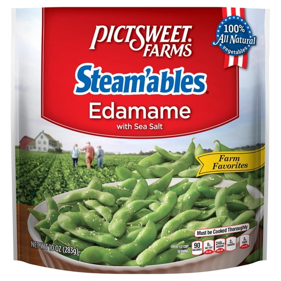 Pictsweet Farms Steam'ables Edamame with Sea Salt, Farm Favorites- 10oz