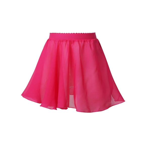 iiniim Kids Girls Faux-Wrap Skirt Ballet Leotard Dance Pull-On Wrap Dress Toddler Chiffon Skating Tutu Outfits