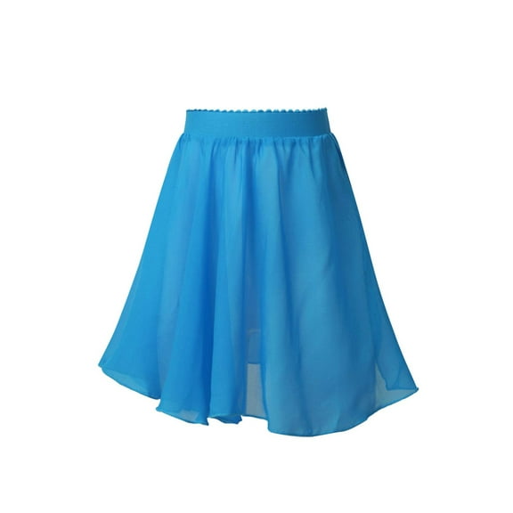 iiniim Kids Girls Faux-Wrap Skirt Ballet Leotard Dance Pull-On Wrap Dress Toddler Chiffon Skating Tutu Outfits