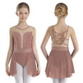 thumbnail image 1 of iiniim Kids Girls Figure Ice Skating Leotard Dress Sleeveless Gymnastics Ballroom Dancewear Dusty Pink 6, 1 of 7