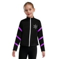 thumbnail image 1 of iiniim Kids Girls Figure Skating Jacket Sport Long Sleeves Training Coat Zip-Up Sweatshirt Outwear Light Purple 12, 1 of 7