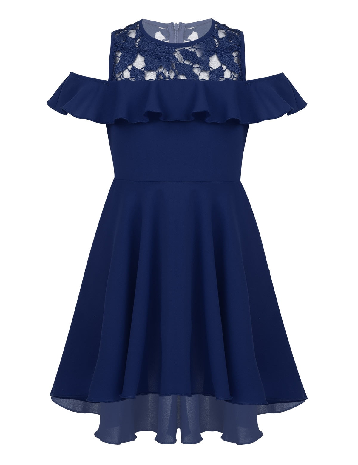 KIDS DRESS WITH FRILL HEM GONE COAST