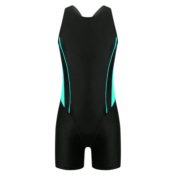 iiniim Kids Girls Floral Racer Cutout Back One Piece Swimsuit Athletic Rashguard Shirts Swimwear Size 8-16 Green&Black 10