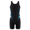 thumbnail image 1 of iiniim Kids Girls Floral Racer Cutout Back One Piece Swimsuit Athletic Rashguard Shirts Swimwear, 1 of 6