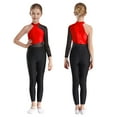 thumbnail image 1 of iiniim Kids Girls Gymnastics Leotard One Shoulder Figure Skating Jumpsuit Romper Footless Unitard Red 16, 1 of 7