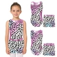 thumbnail image 1 of iiniim Girls Gymnastics Yoga Dance Sport Sets Print Leotard with Shorts Dancewear Size 4-16 Leopard Colorful 16, 1 of 7
