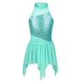 thumbnail image 1 of iiniim Kids Girls' Halter Sequined Lyrical Dance Tutu Dress Irregular Latin Ballet Dancewear, 1 of 7