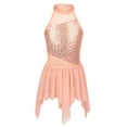 thumbnail image 1 of iiniim Kids Girls' Halter Sequined Lyrical Dance Tutu Dress Irregular Latin Ballet Dancewear, 1 of 7