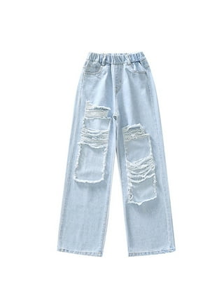 Old Navy High-Waisted Ripped Wide-Leg Jeans