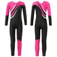thumbnail image 1 of iiniim Kids Girls Long Sleeve Full Body Gymnastics Ballet Dance Leotard Unitard Athletic Jumpsuit 6-16 Hot Pink 8, 1 of 7