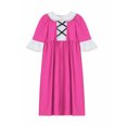 thumbnail image 1 of iiniim Kids Girls Medieval Princess Dress-up Lace Collar A Line Maxi Gown Dress Rose 14, 1 of 4