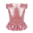 thumbnail image 1 of iiniim Kids Girls Mermaid Outfits Short Flutter Sleeves Sparkly Sequins Top for Halloween Carnival Theme Party Pink 12, 1 of 7