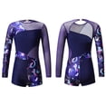 thumbnail image 1 of iiniim Kids Girls One Piece Gymnastics Leotard Long Sleeve Ballet Dance Bodysuit Short Unitard Size 4-14 A Navy Blue 12, 1 of 7