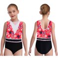 thumbnail image 1 of iiniim Kids Girls Patchwork Printed Dance Leotard Figure Skating Performance Costume Shiny Rhinestone Bodysuit Flower 6, 1 of 7