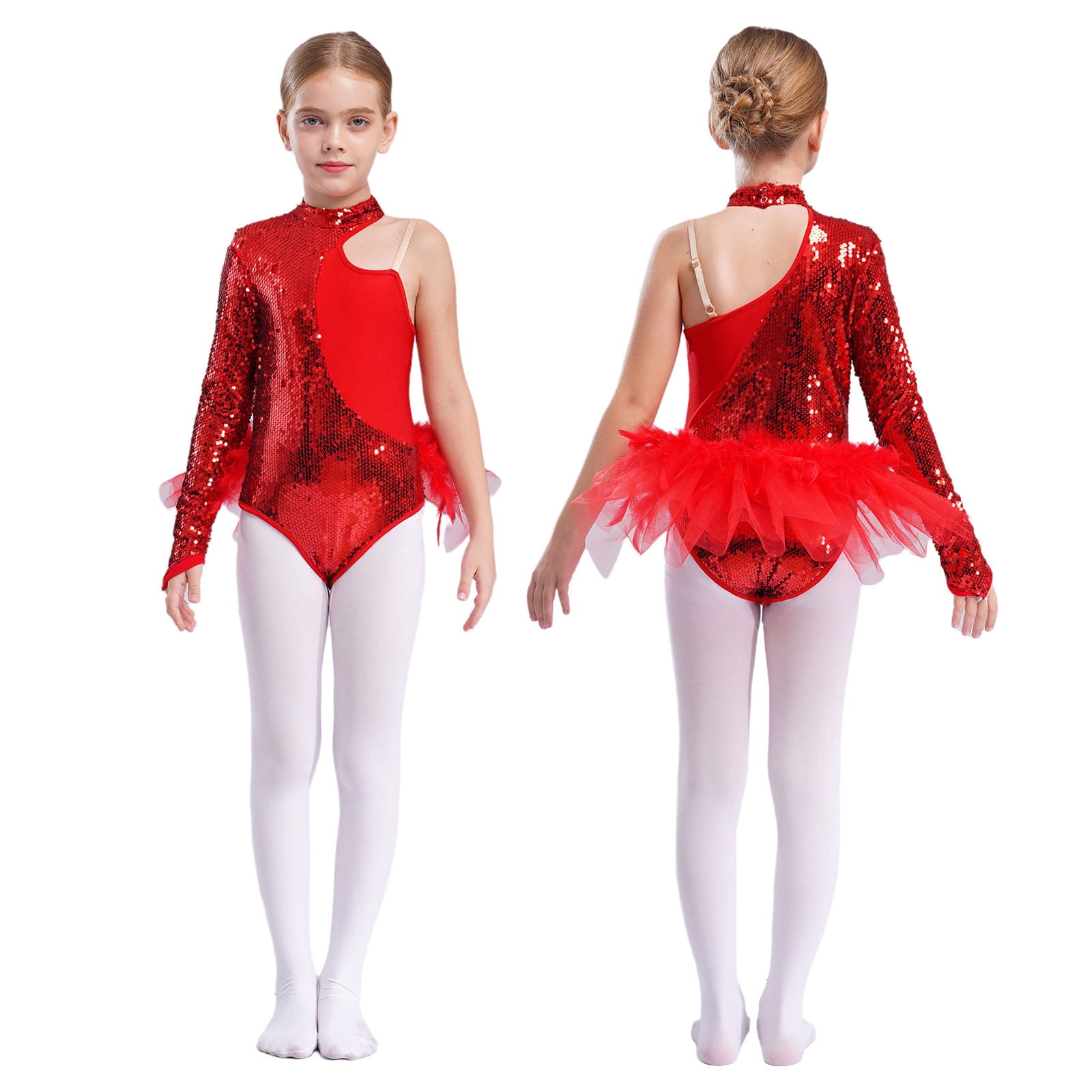 Iiniim Girls Ballet Dance Wrap Top - Long Sleeve Knotted Bolero Cardigan For Gymnastics, Yoga (Cotton, Size 110-160)-472053