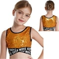 thumbnail image 1 of iiniim Kids Girls Sequin Sleeveless Hip Hop Latin Modern Jazz Dance Crop Tank Top Vest Performance Gold 4, 1 of 7